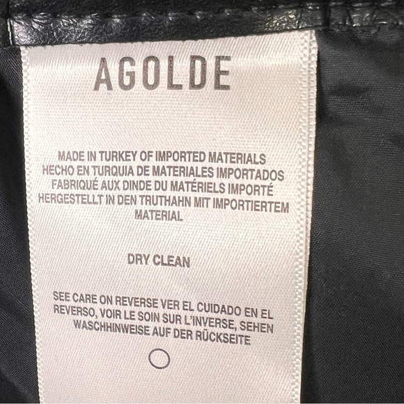 Agolde Criss Cross Recycled Leather Straight in Detox Size 29 - Picture 9 of 15